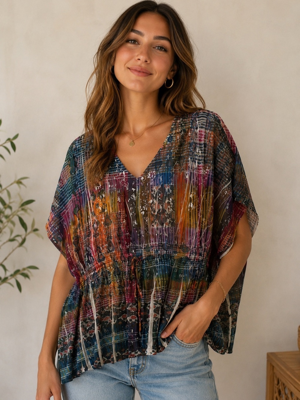 Fashion Bug Colorful Women's Tunic Top